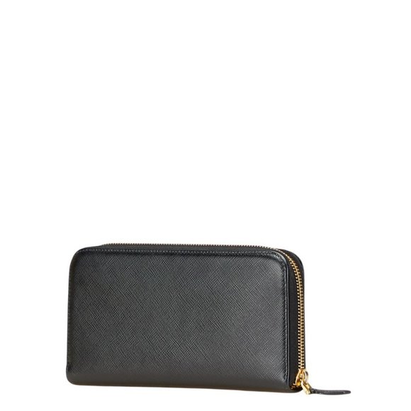 PRADA Black Leather Saffiano Wallet - Picture 2 of 13